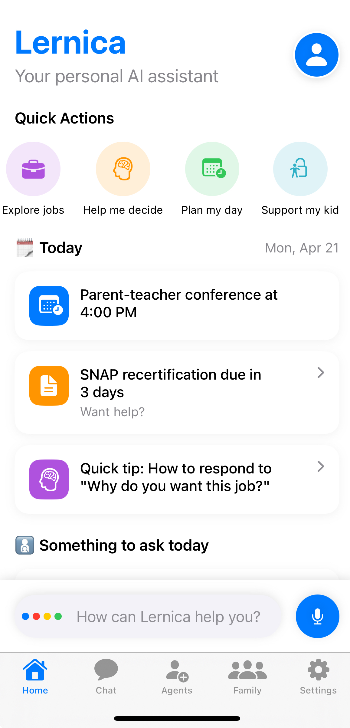 Lernica App Screen